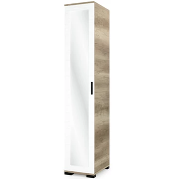 GALAXY G1 ruhás tükrös elem 40 cm - Canyon Tölgy / Rusztik Fehér (Erezett Fehér)