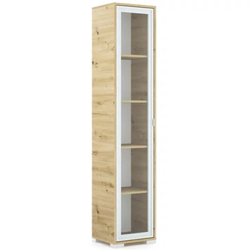 POLLY vitrines polcos elem 42 cm BALOS - Artisan Tölgy / Szürke