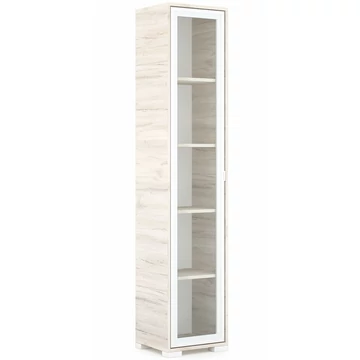 POLLY vitrines polcos elem 42 cm BALOS - Justus Tölgy / Fehér