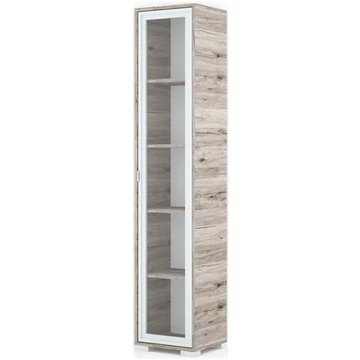 POLLY vitrines polcos elem 42 cm JOBBOS - San Remo / Szürke