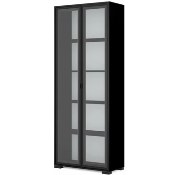 POLLY vitrines polcos elem 80 cm - Matt Fekete / Fekete
