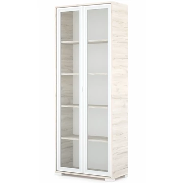 POLLY vitrines polcos elem 80 cm - Justus Tölgy / Fehér