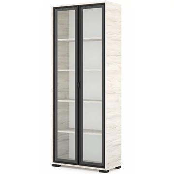 POLLY vitrines polcos elem 80 cm - Justus Tölgy / Fekete
