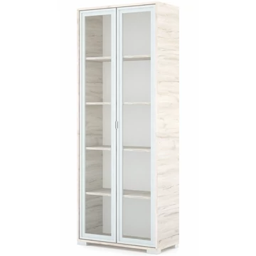 POLLY vitrines polcos elem 80 cm - Justus Tölgy / Szürke