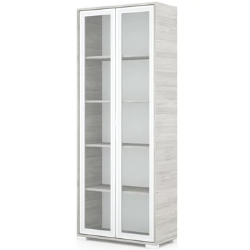 POLLY vitrines polcos elem 80 cm - Katthult / Fehér
