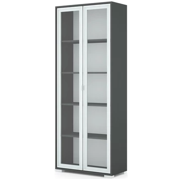 POLLY vitrines polcos elem 80 cm - Matt Sötétszürke / Szürke