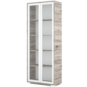 POLLY vitrines polcos elem 80 cm - San Remo / Fehér