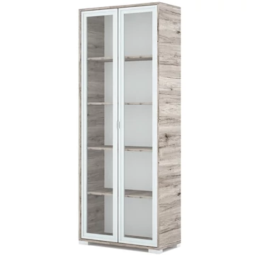 POLLY vitrines polcos elem 80 cm - San Remo / Szürke