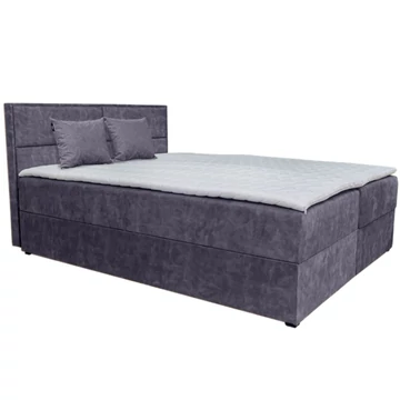 ARAMIS Boxspring franciaágy 160x200 cm - 5-ös SÖTÉTSZÜRKE
