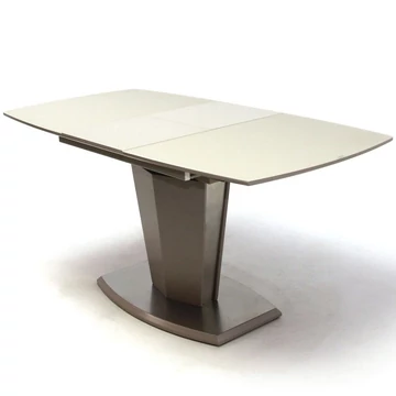 TONI asztal edzett üveggel 120(+40)cm - Cappuccino