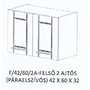 ALÍZ F/42/60/2A-FELSŐ 2 ajtós, PÁRAELSZÍVÓS elem