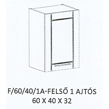 ALÍZ F/60/40/1A-FELSŐ 1 ajtós elem - JOBBOS