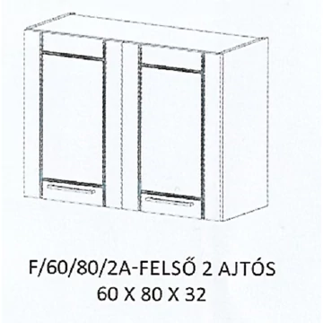 ALÍZ F/60/80/2A-FELSŐ 2 ajtós elem