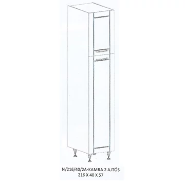 ALÍZ N/216/40/2A-KAMRA 2 ajtós elem - JOBBOS