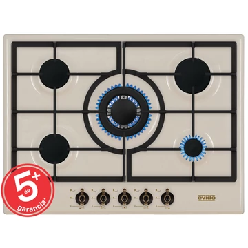 EVIDO RUSTIC-H 70C gáz főzőlap WOK égővel, beige, 70cm (TGERGFW_BE)