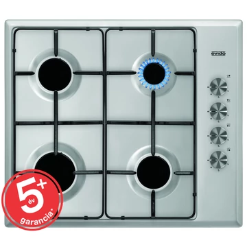 EVIDO VALEO 60SX gáz főzőlap, inox, 60 cm, zománcozott edénytartók (TGEVA60S)