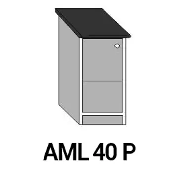 LAURA AML40P balos pultos elem konyhaszigethez és térbe forduló konyhához