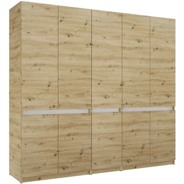 BOSS 225 cm nyílóajtós gardrób - Artisan Tölgy / Fehér Tölgy