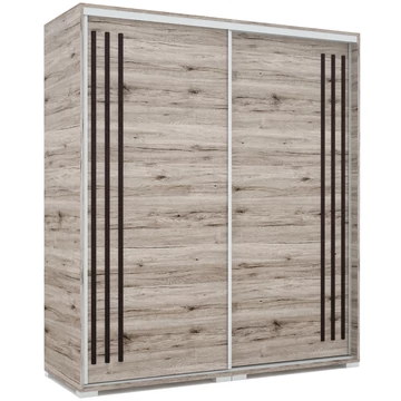 SZANDRA 180 cm tolóajtós gardrób - San Remo / Wenge