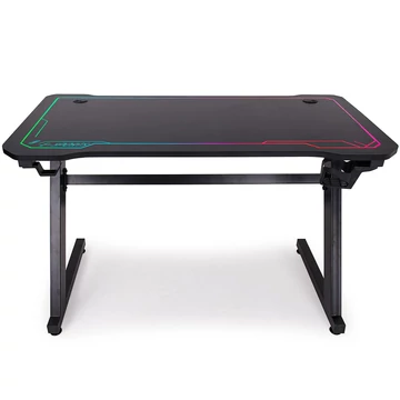 E-SPORT gamer asztal 120x60 cm - Fekete / Carbon hatású minta