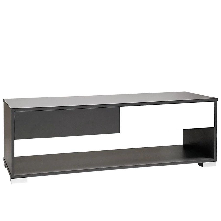 SILVER TV állvány - Matt Sötétszürke / Rusztik Fehér (Erezett Fehér)