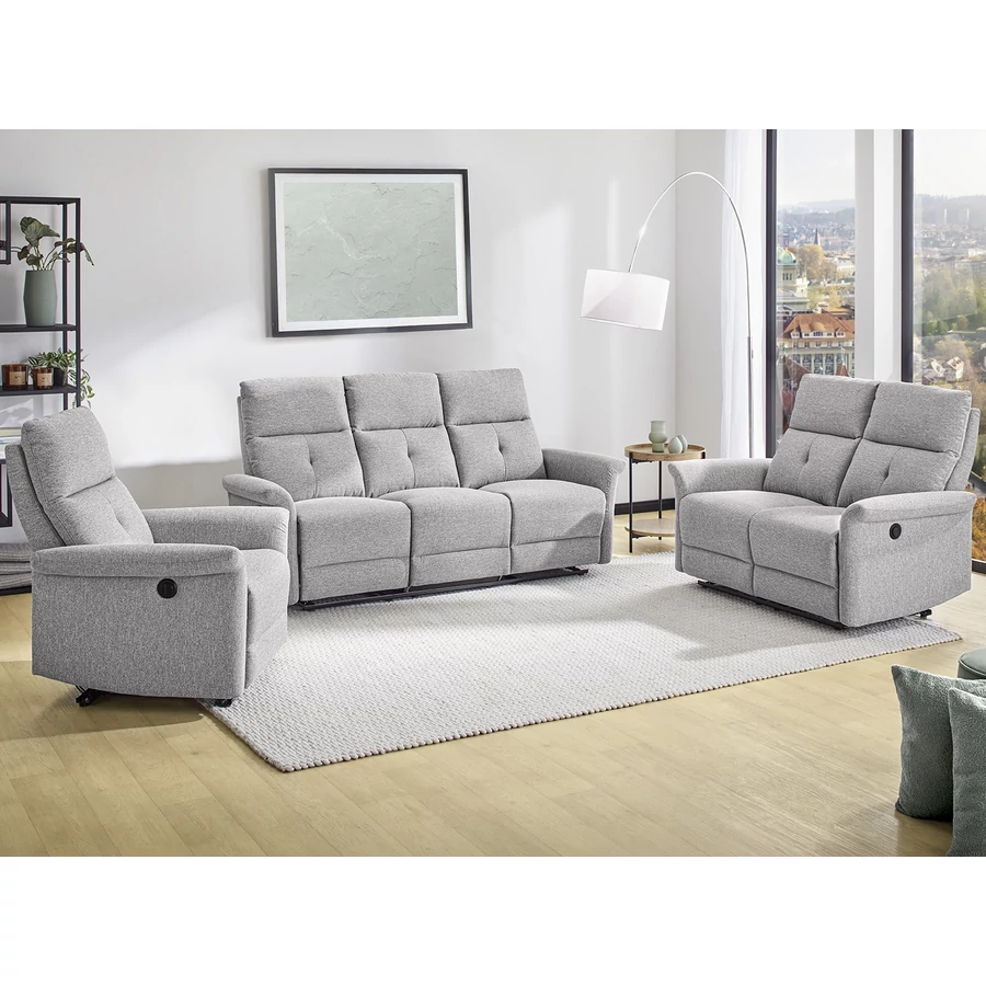 BOSTON 3+2+1 automata relax TV ülőgarnitúra - 417-39 Szürke