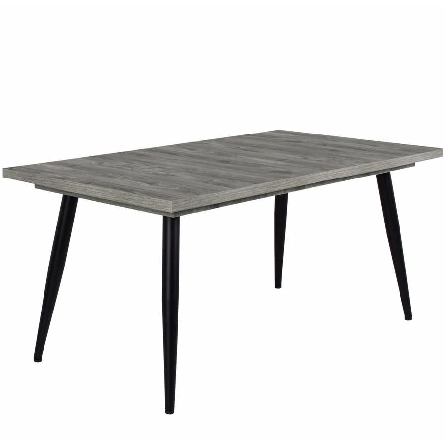 ALASKA asztal 160(+40)cm - Frizo Szürke / Fekete