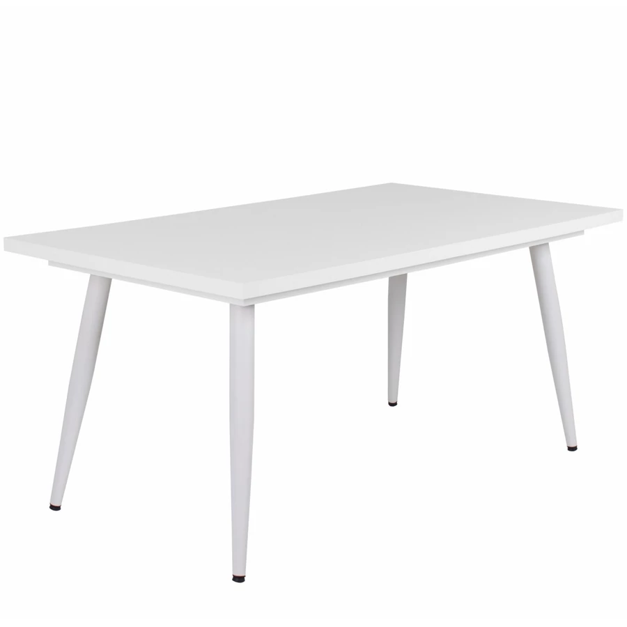 ALASKA asztal 160(+40)cm - Rusztik Fehér (Erezett Fehér) / Fehér