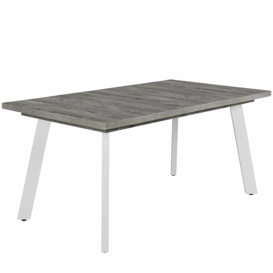 LINETT asztal 160(+40)cm - Frizo Szürke / Fehér