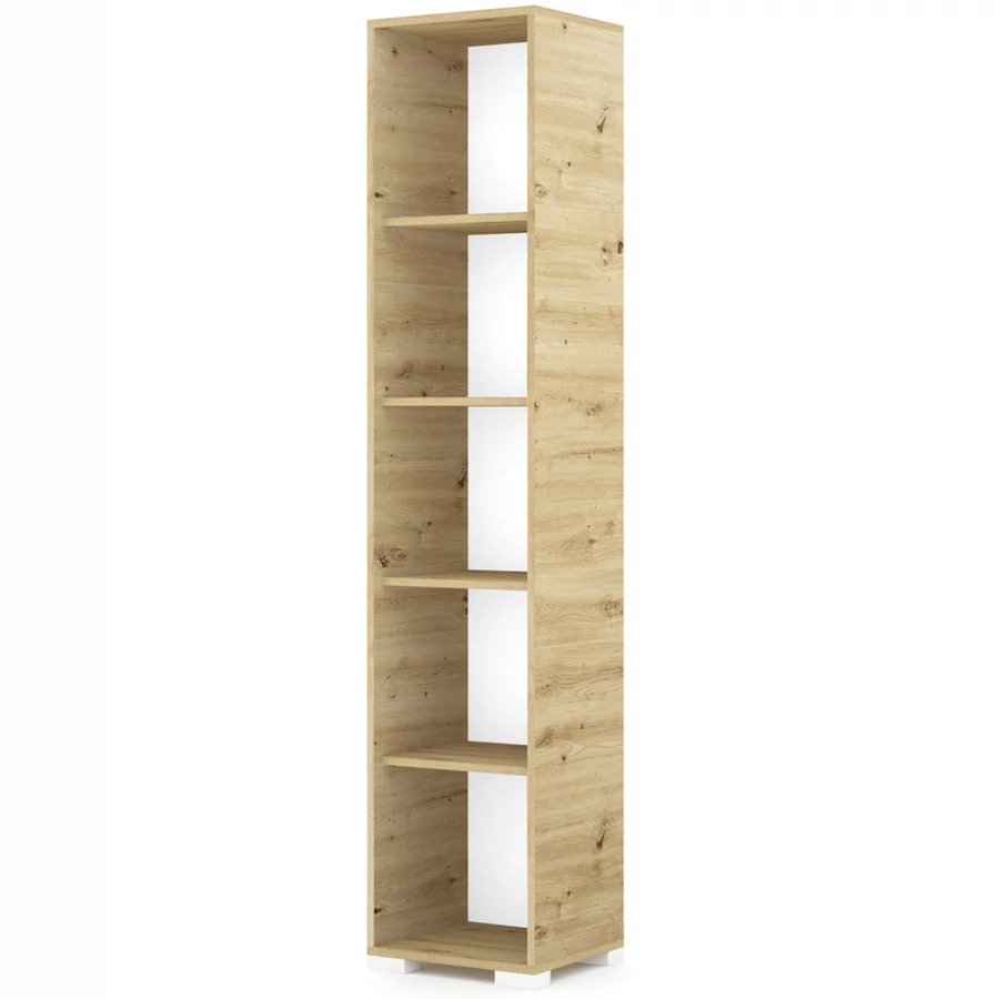 POLLY könyvespolc 42 cm - Artisan Tölgy / Fehér láb