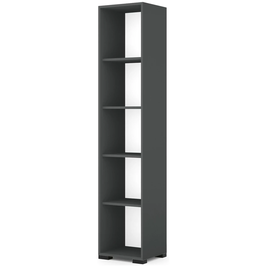 POLLY könyvespolc 42 cm - Matt Sötétszürke / Fekete láb