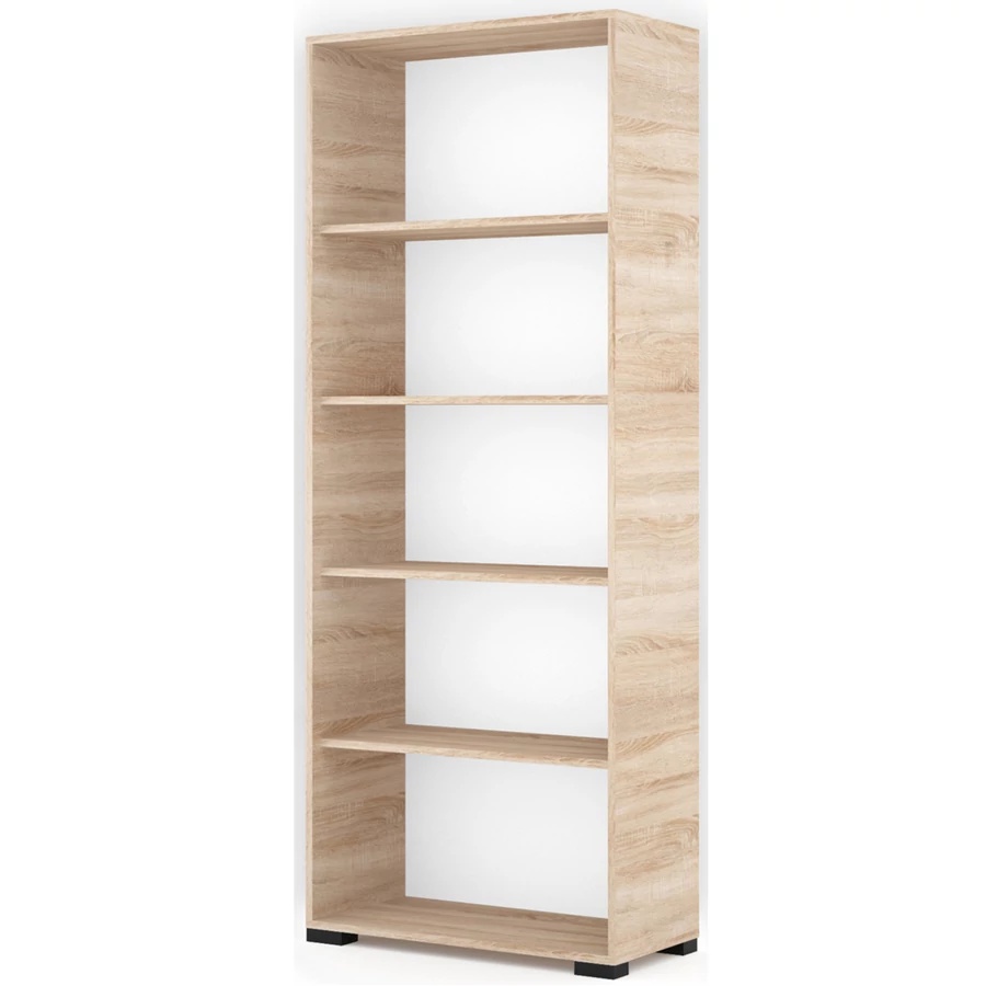POLLY könyvespolc 80 cm - Sonoma Tölgy / Fekete láb
