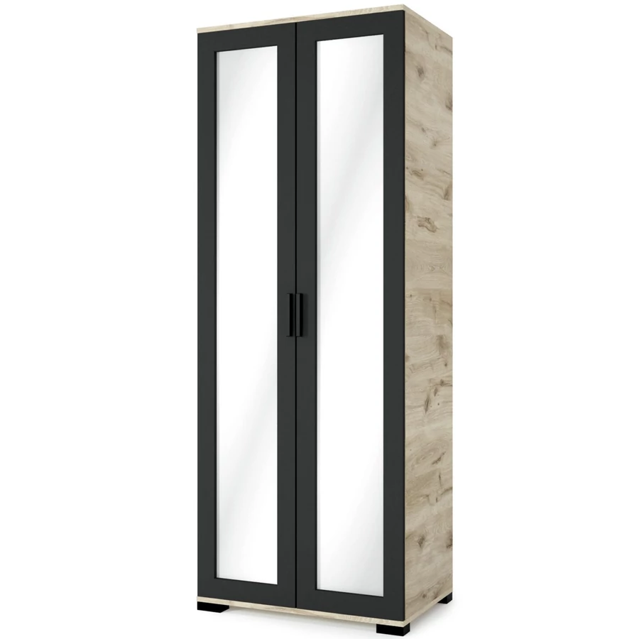 GALAXY G6 ruhás tükrös elem 80 cm - Viking Tölgy / Matt Fekete