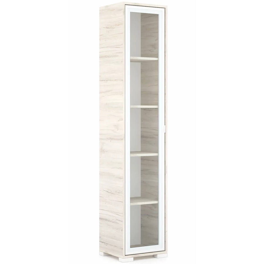 POLLY vitrines polcos elem 42 cm BALOS - Justus Tölgy / Fehér
