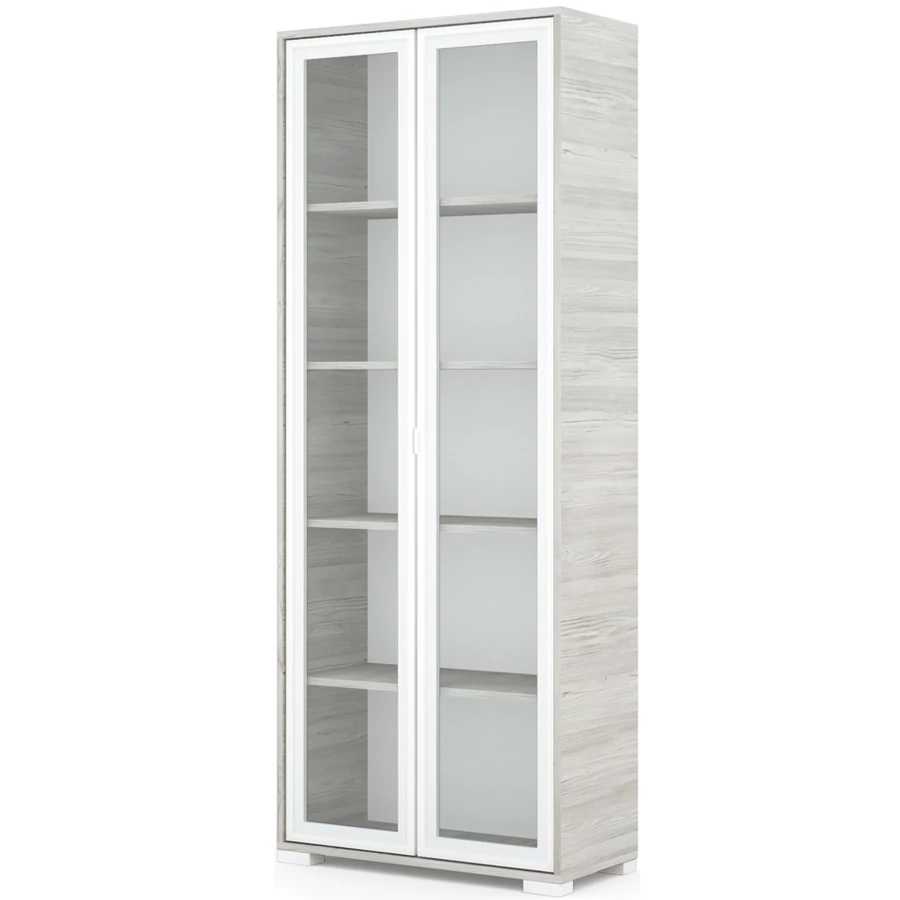 POLLY vitrines polcos elem 80 cm - Katthult / Fehér