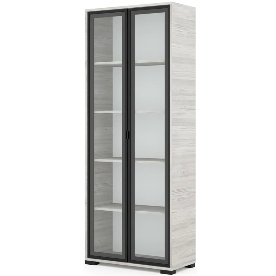 POLLY vitrines polcos elem 80 cm - Katthult / Fekete