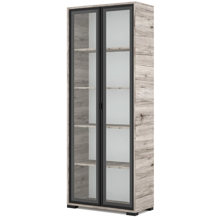 POLLY vitrines polcos elem 80 cm - San Remo / Fekete