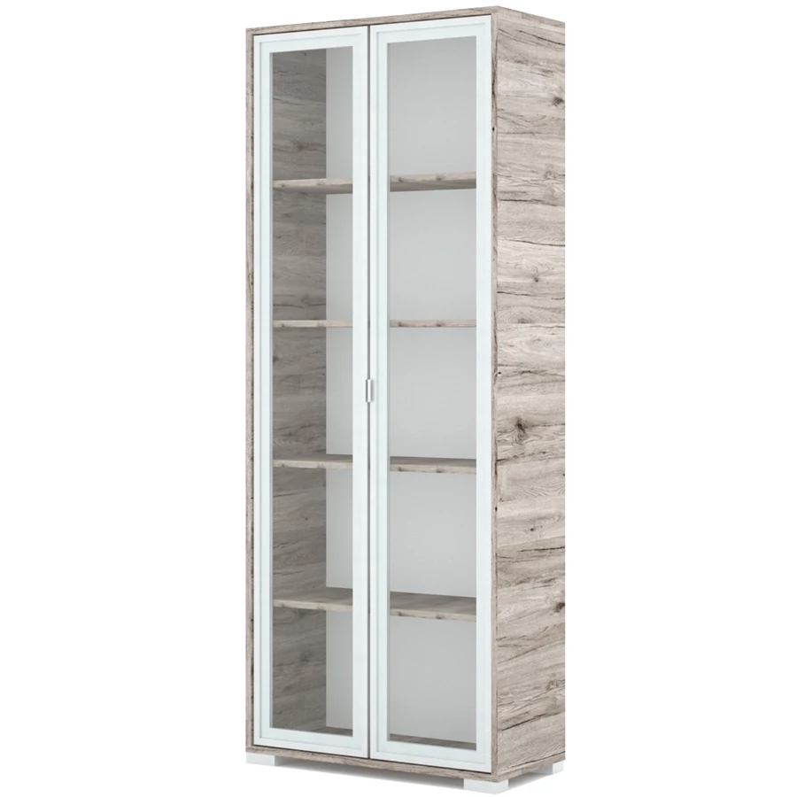 POLLY vitrines polcos elem 80 cm - San Remo / Szürke