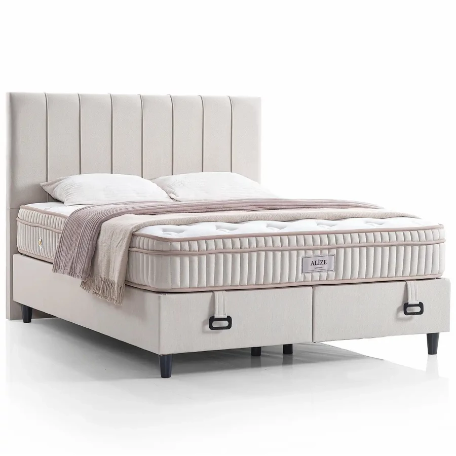 Livora ALIZE ágykeret és matrac szett 160x200 cm - Beige