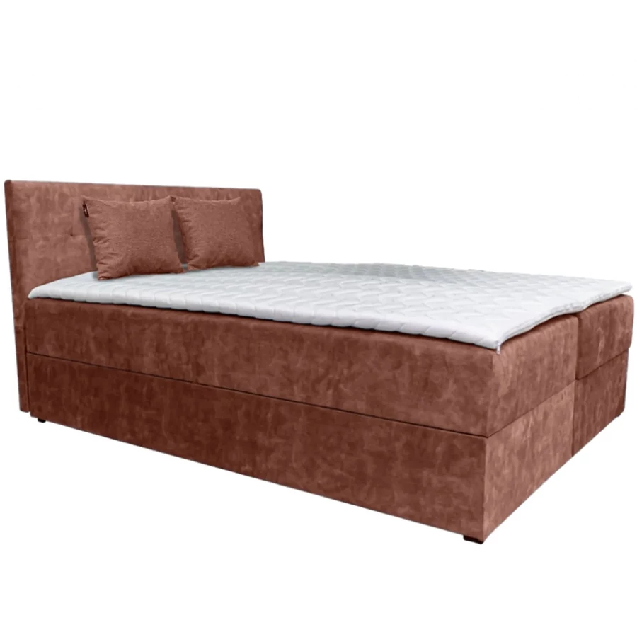 ATOS Boxspring franciaágy 160x200 cm - 4-es BARNA