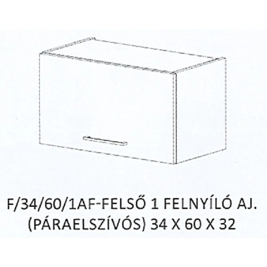 ANIKÓ F/34/60/1AF-FELSŐ 1 felnyíló ajtós PÁRAELSZÍVÓS elem