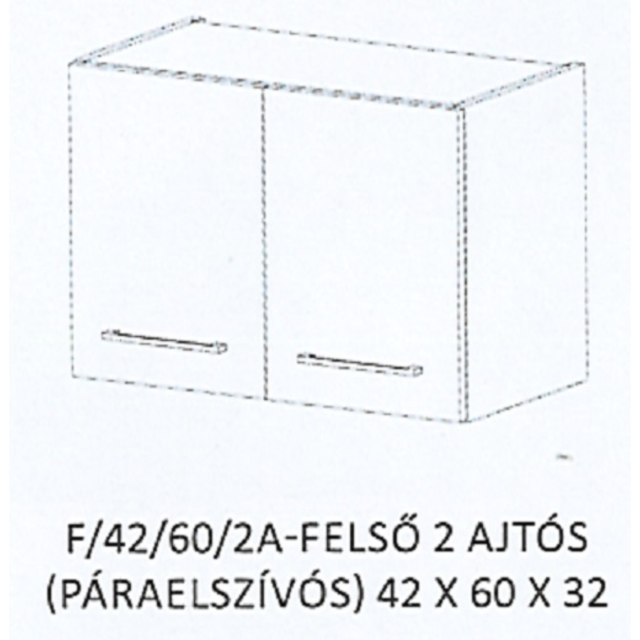 ANIKÓ F/42/60/2A-FELSŐ 2 ajtós PÁRAELSZÍVÓS elem