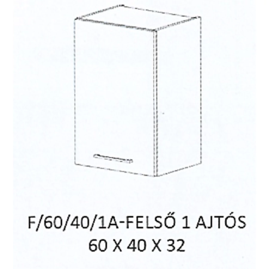 ANIKÓ F/60/40/1A-FELSŐ 1 ajtós elem - BALOS
