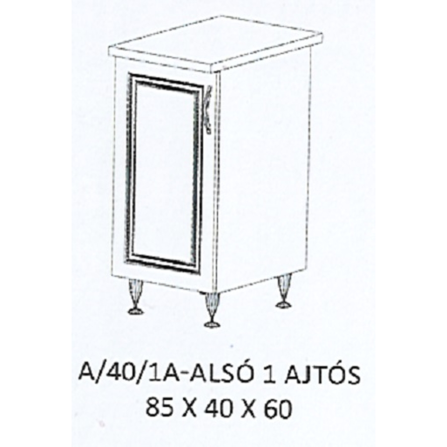ORSI A/40/1A-ALSÓ 1 ajtós munkalapos elem - BALOS