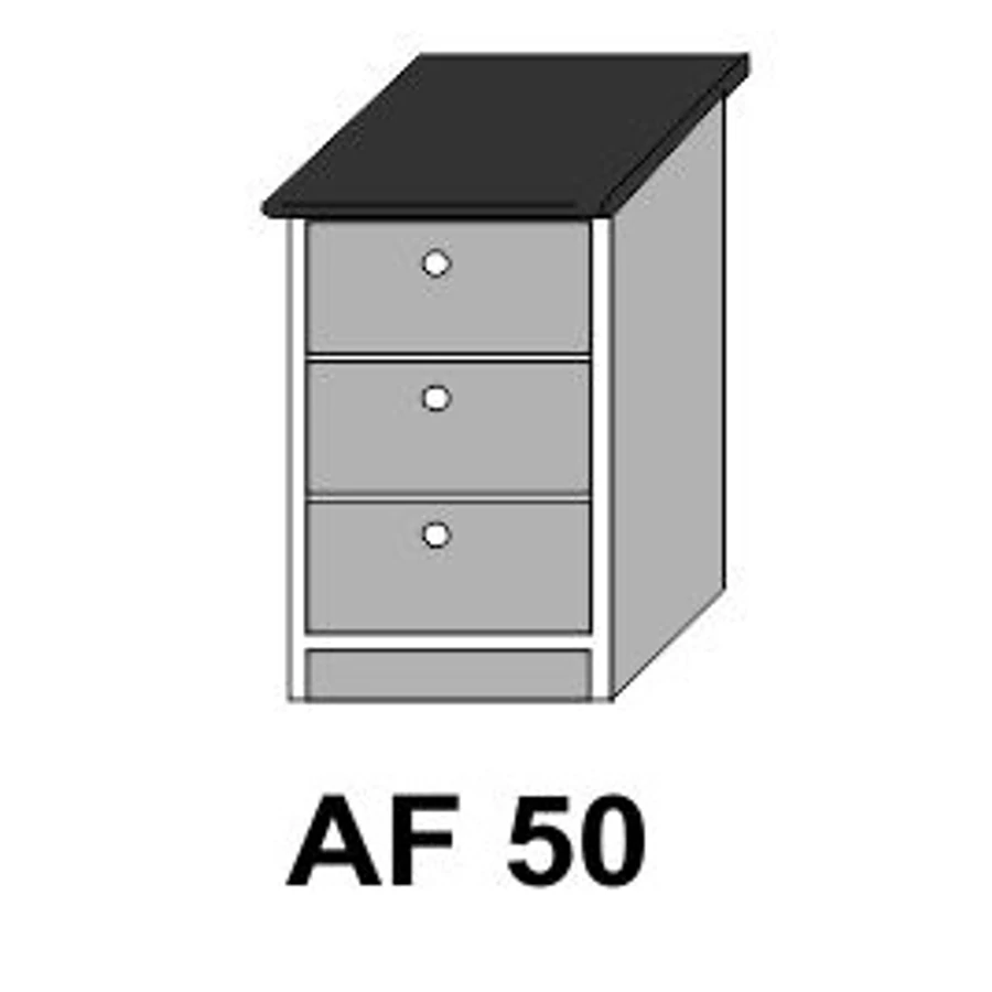 ANTÓNIA AF50-es 3 fiókos munkalapos elem