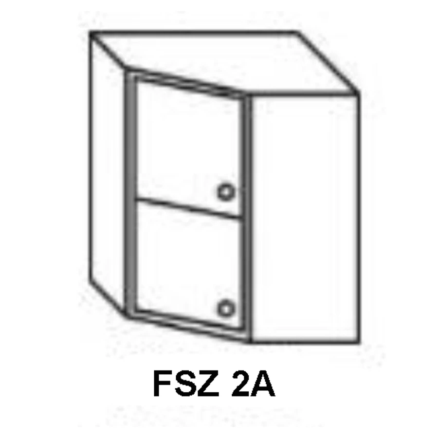 ANTÓNIA FSZ 2A 60x60-as zárt kétajtós sarok elem balos