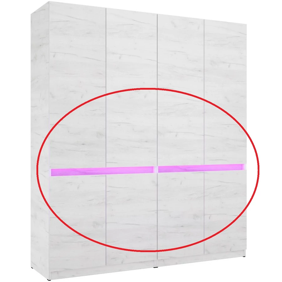 BOSS 180 cm gardrób RGB LED