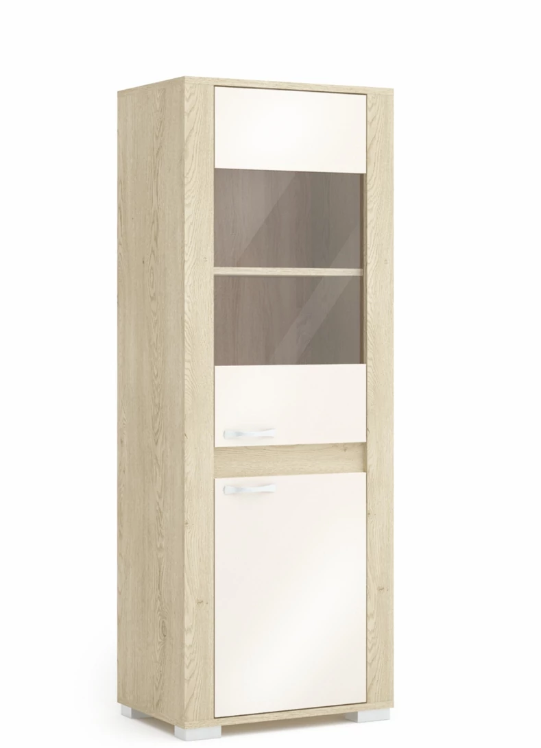 CORTINA 60-as 3/4 üveges elem JOBBOS - Cotta Cremona / Magasfényű Beige (C13)