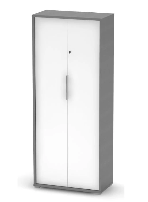 RIOMA NEW TYP 31 szekrény zárral - Grafit / Fehér