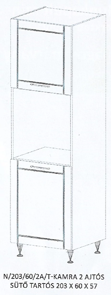 ALÍZ N/203/60/2A/T-KAMRA 2 ajtós elem - BALOS